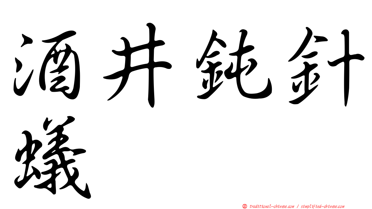 酒井鈍針蟻