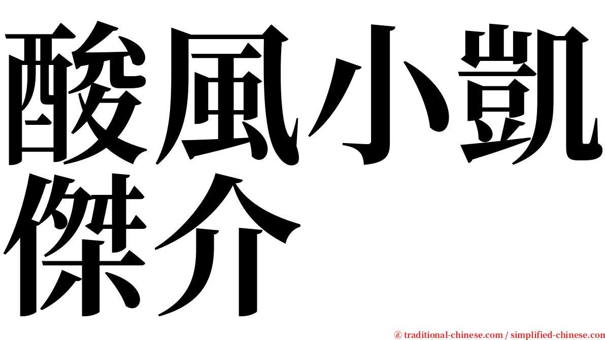 酸風小凱傑介 serif font