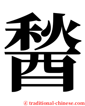 醔 serif font