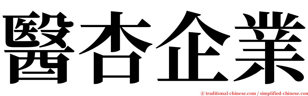 醫杏企業 serif font