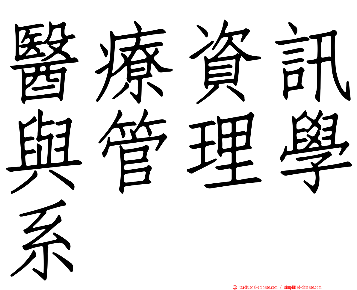 醫療資訊與管理學系