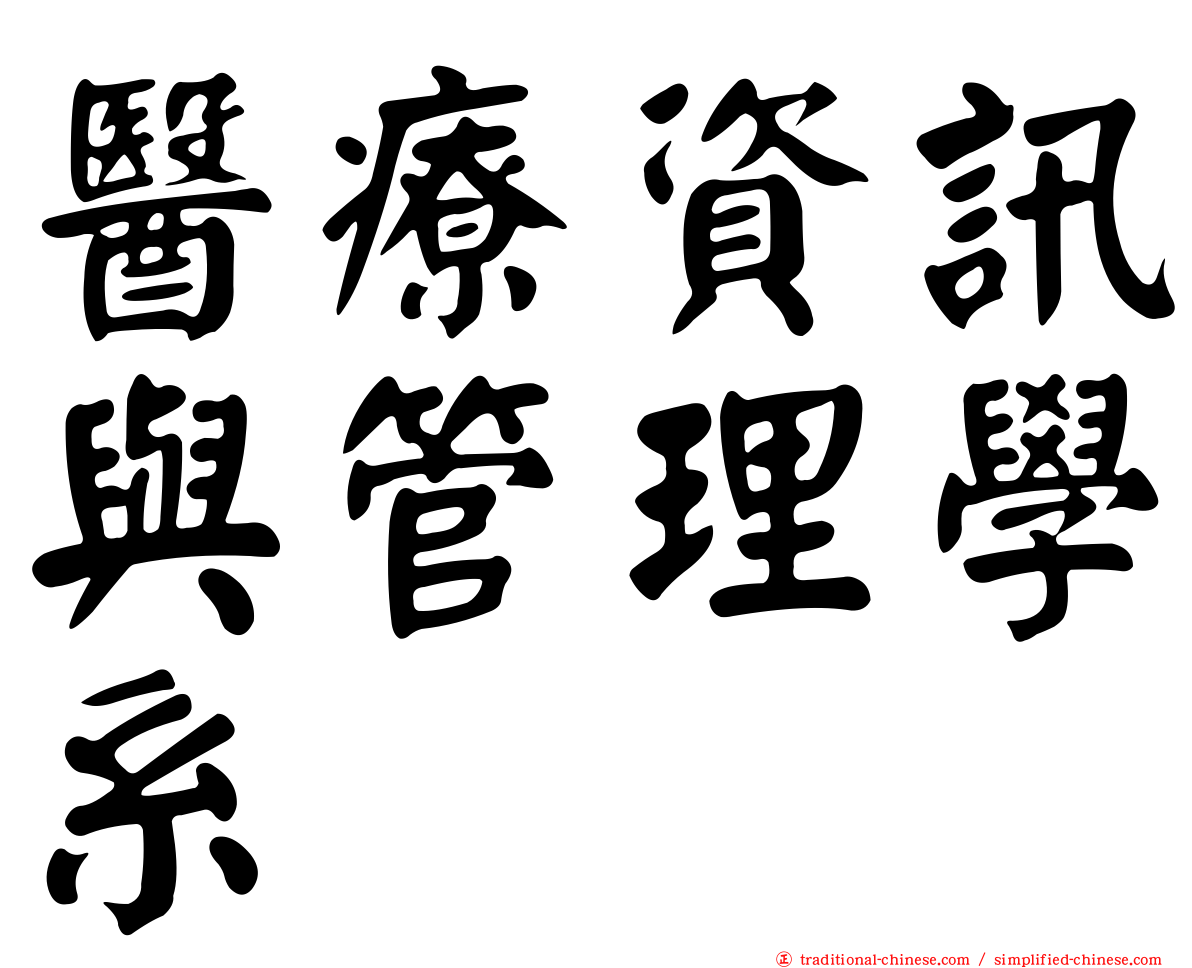 醫療資訊與管理學系