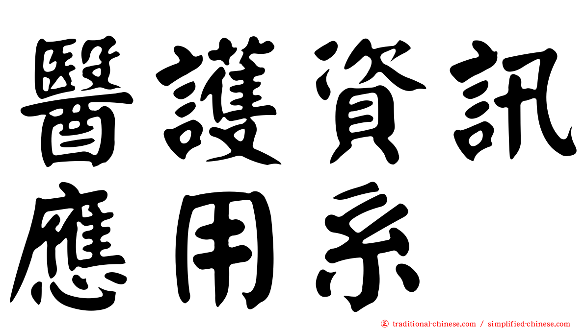 醫護資訊應用系