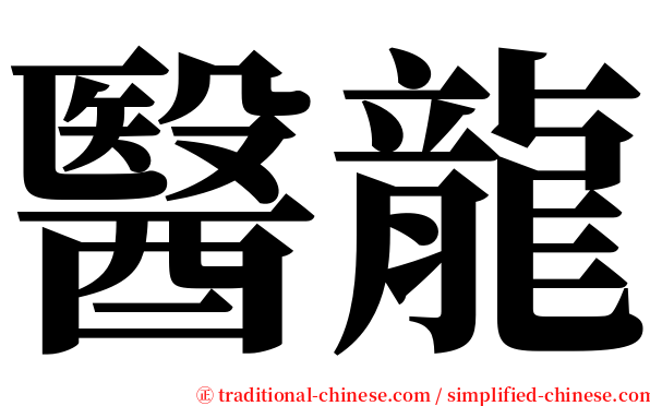 醫龍 serif font