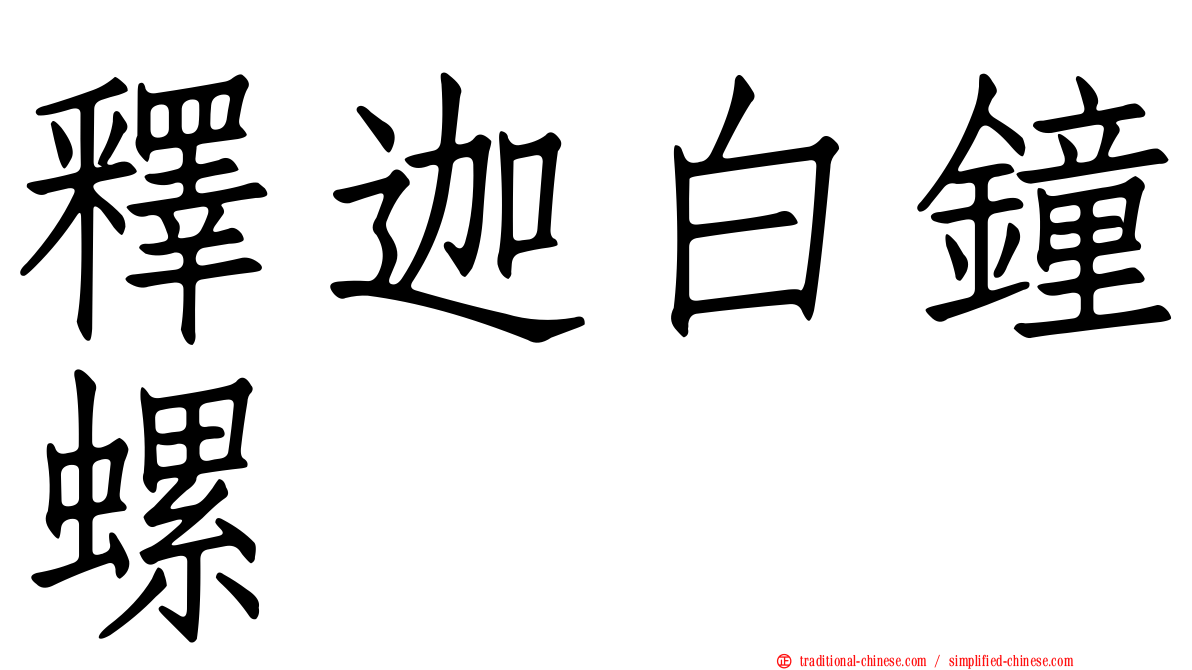 釋迦白鐘螺