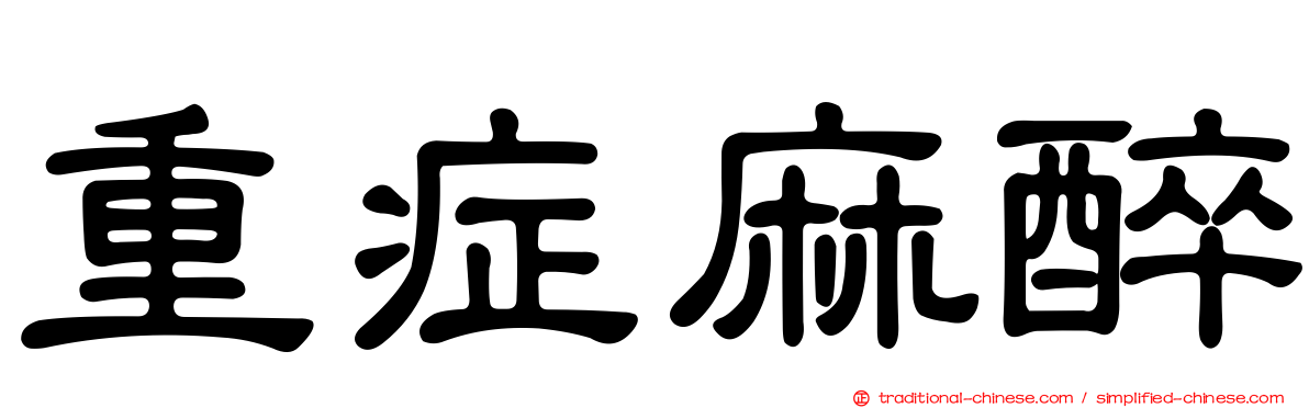 重症麻醉