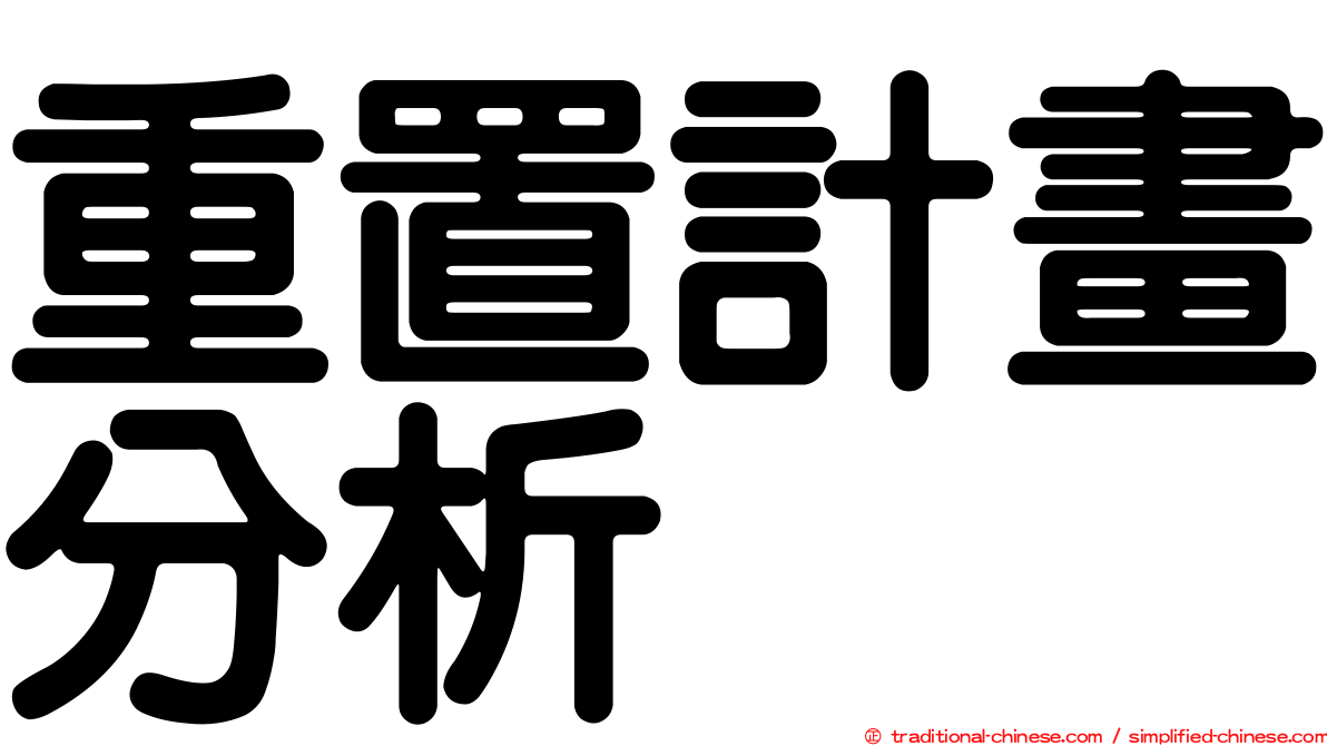 重置計畫分析