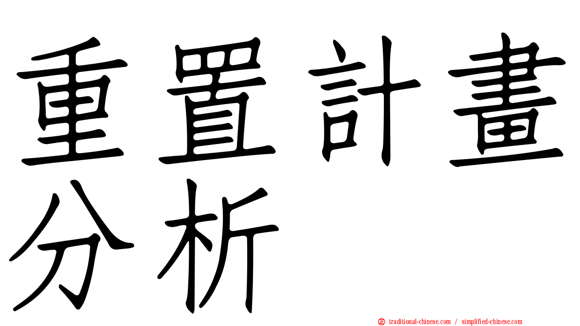 重置計畫分析