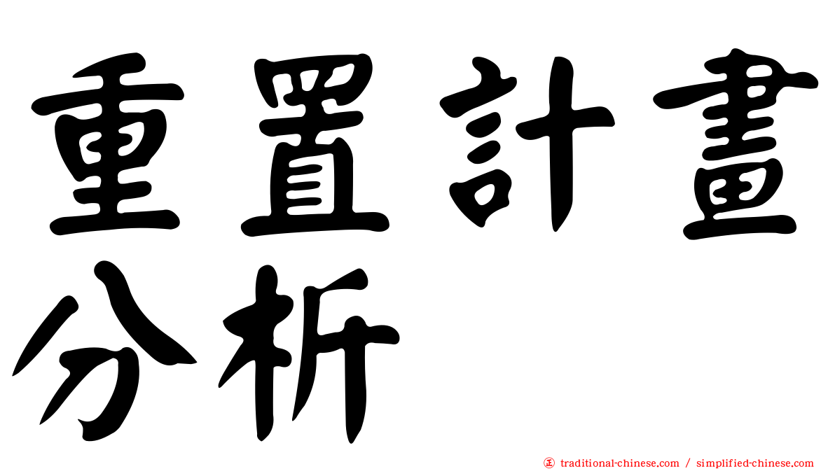 重置計畫分析