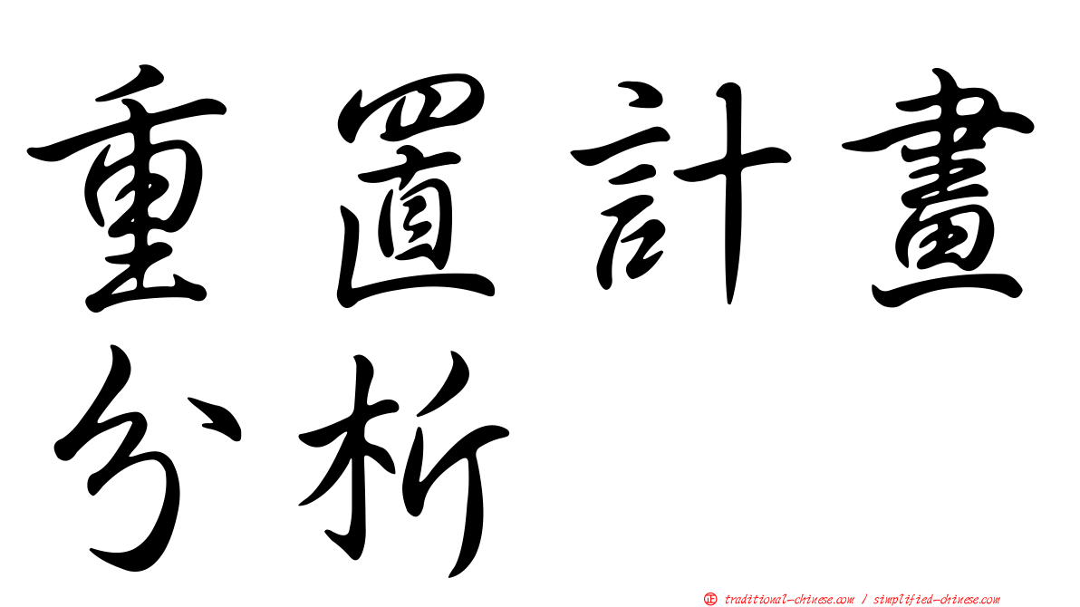 重置計畫分析