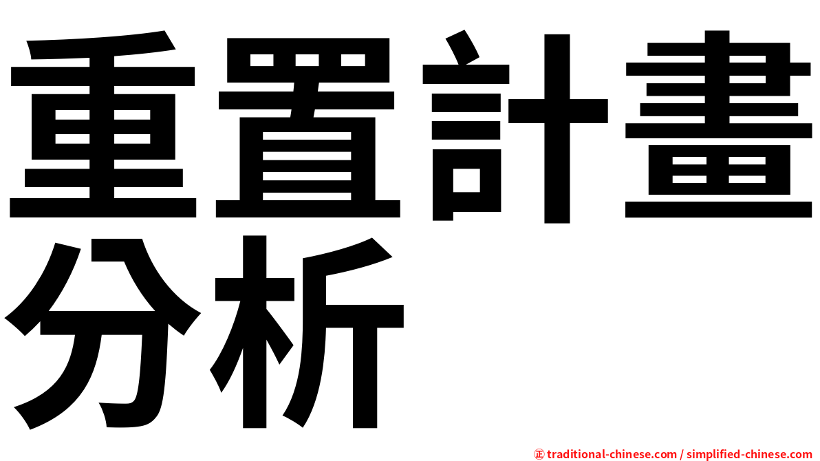 重置計畫分析
