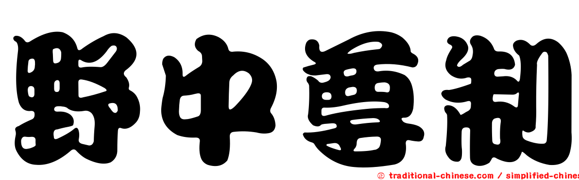 野中尊制