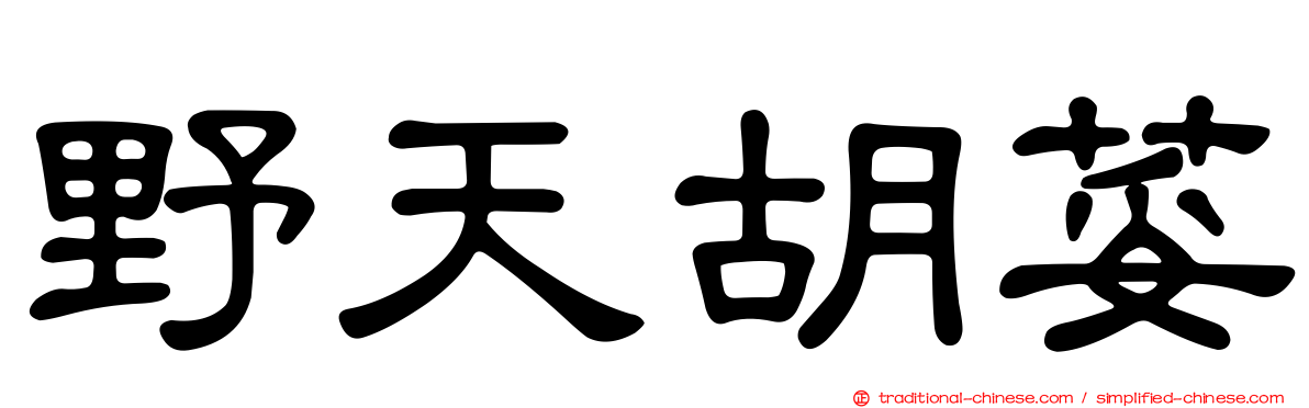 野天胡荽