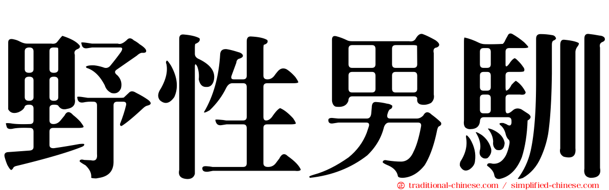 野性男馴