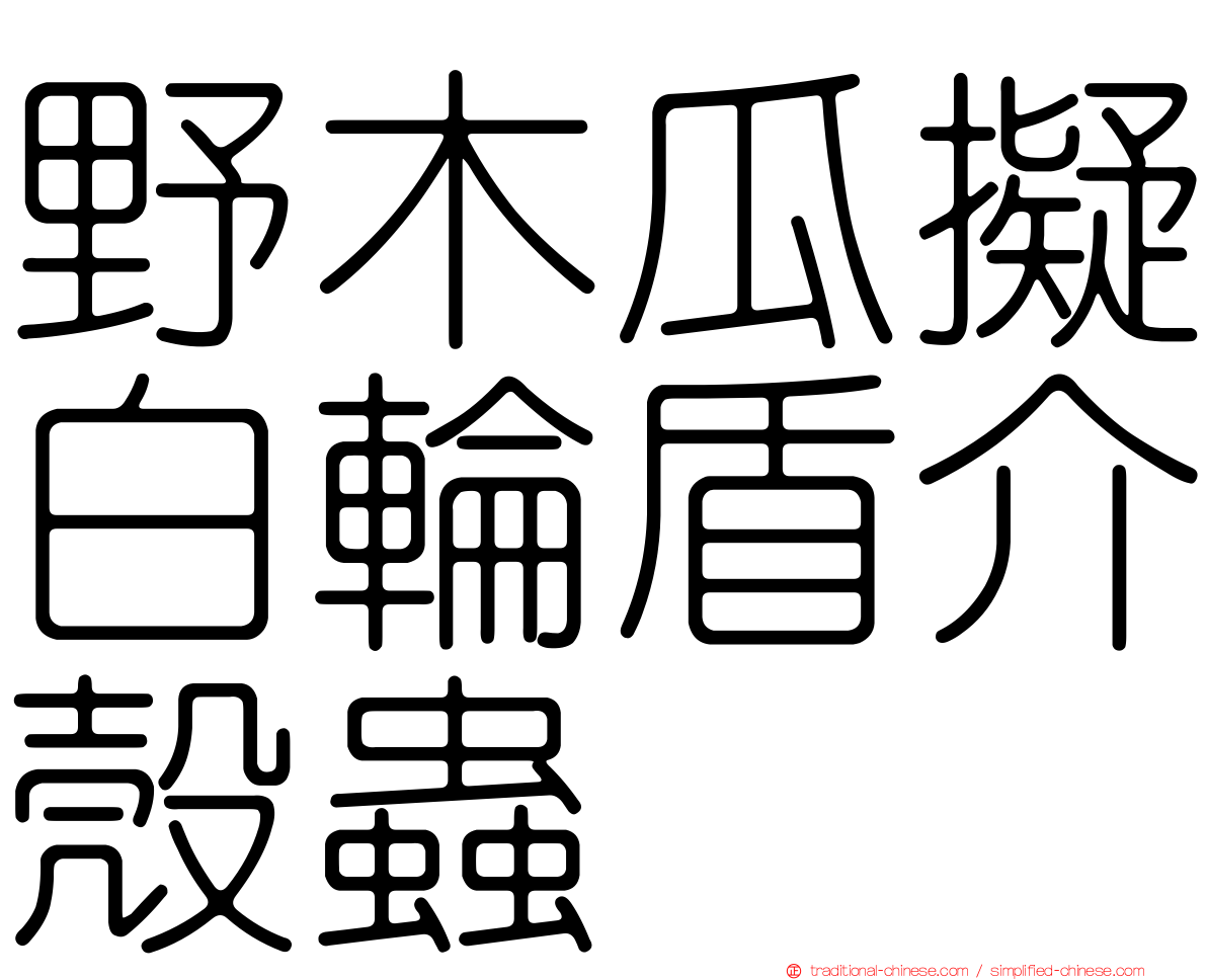 野木瓜擬白輪盾介殼蟲
