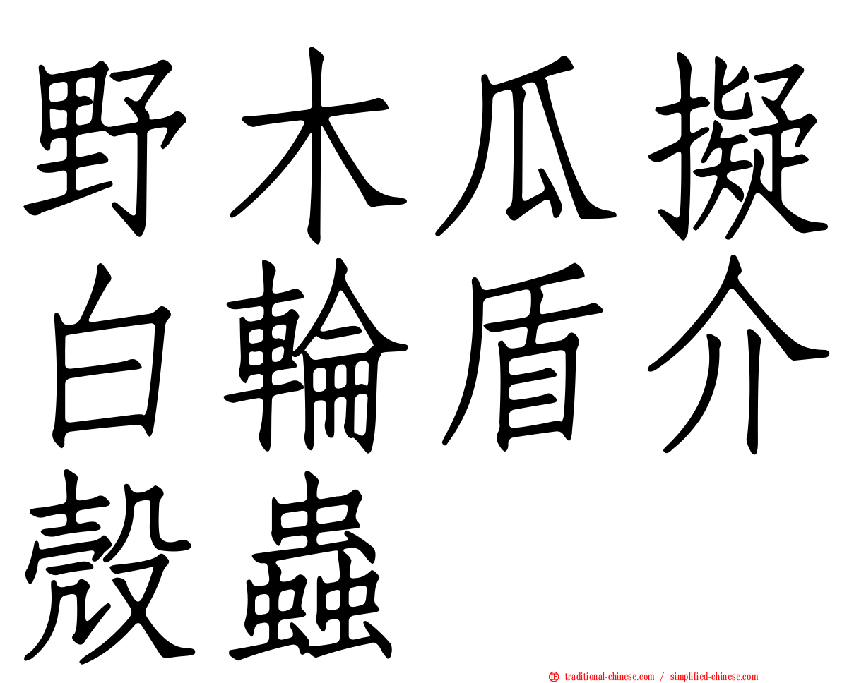 野木瓜擬白輪盾介殼蟲