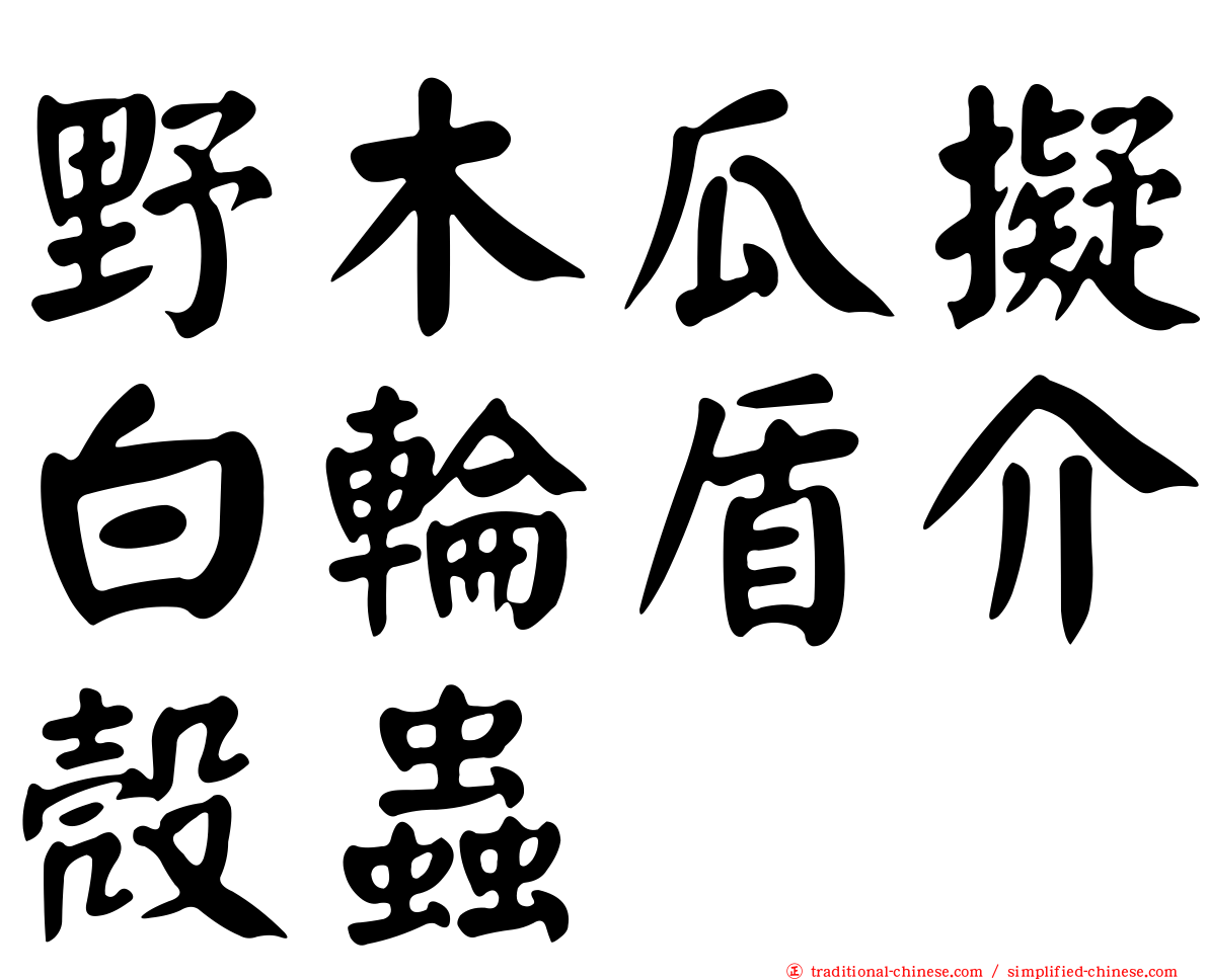 野木瓜擬白輪盾介殼蟲