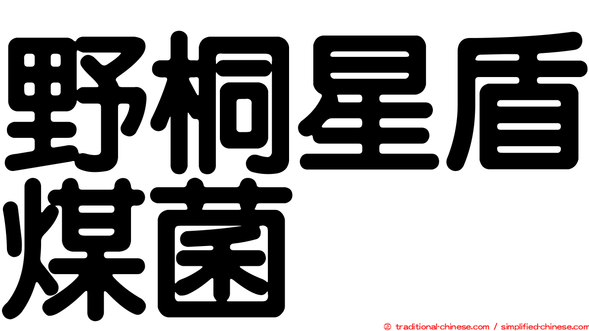 野桐星盾煤菌