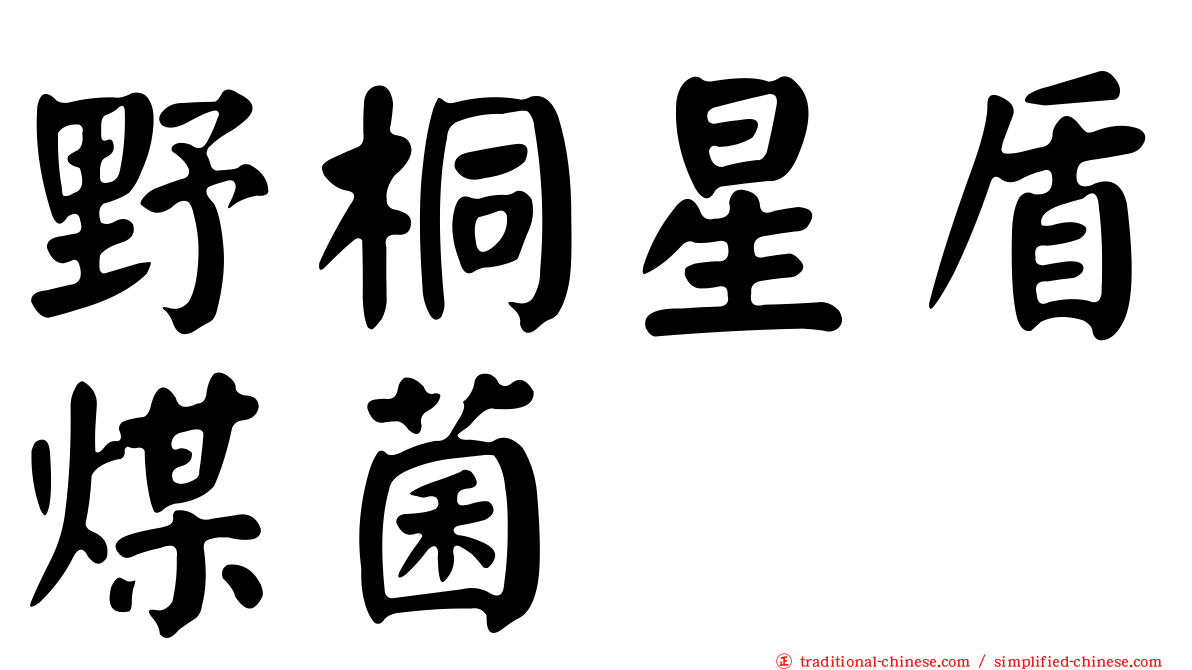 野桐星盾煤菌