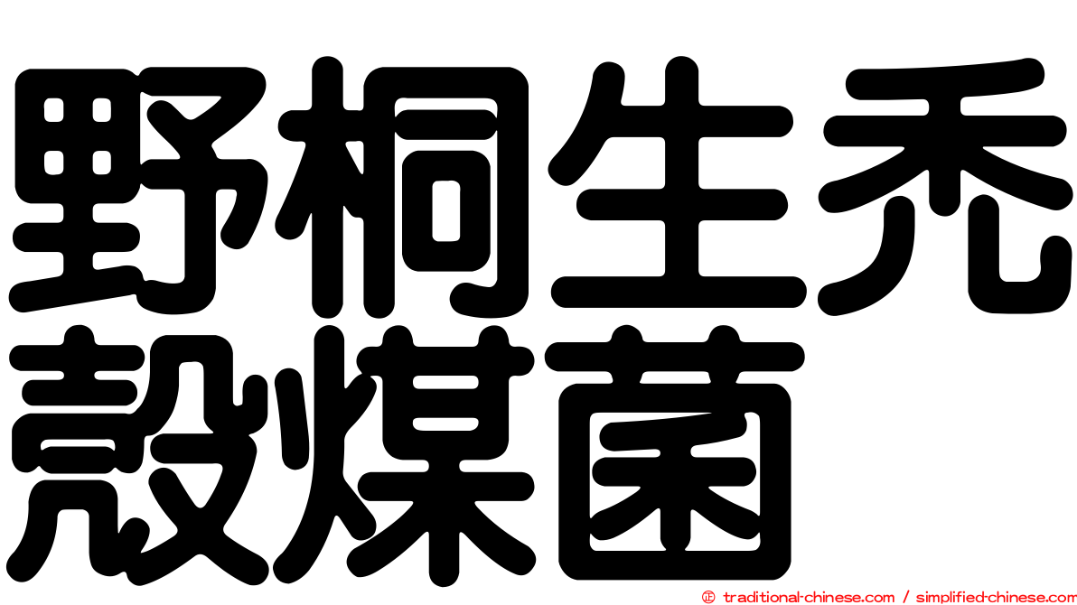 野桐生禿殼煤菌