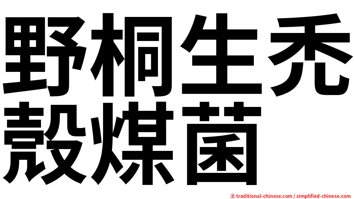 野桐生禿殼煤菌