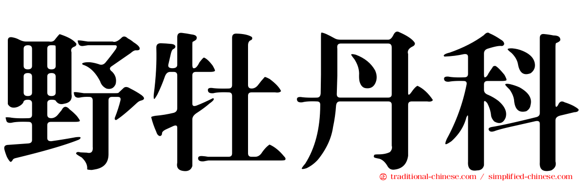 野牡丹科