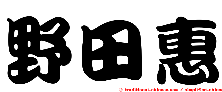 野田惠