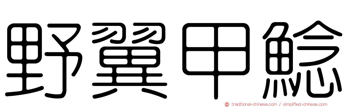 野翼甲鯰