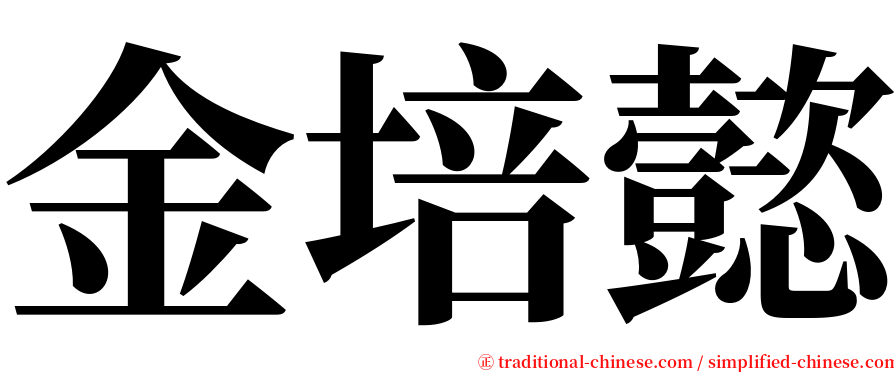 金培懿 serif font