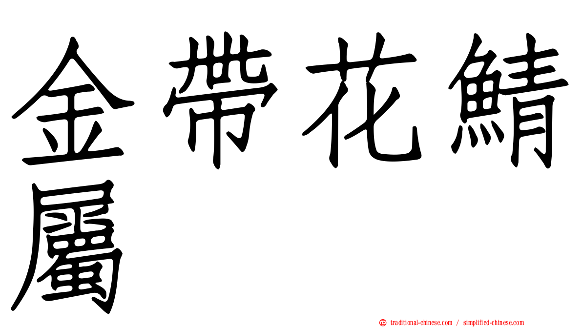 金帶花鯖屬