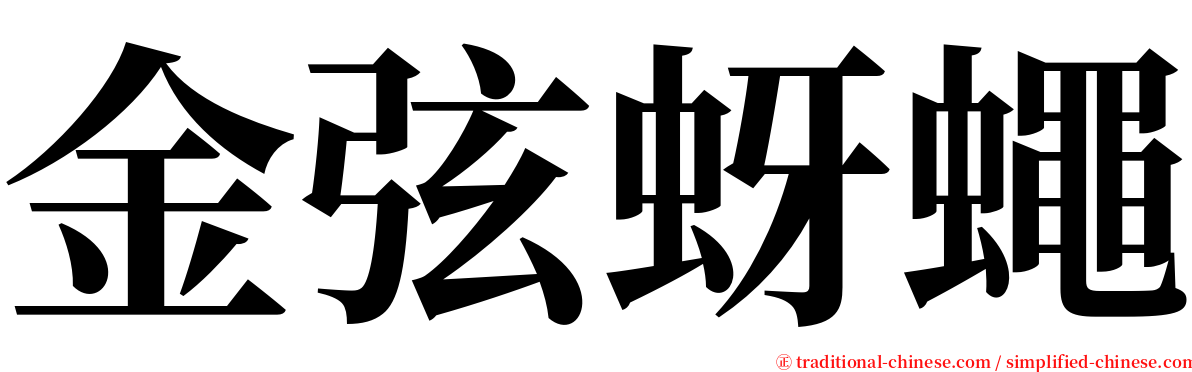 金弦蚜蠅 serif font
