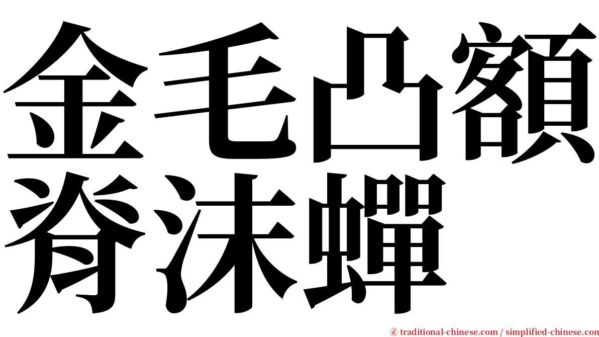 金毛凸額脊沫蟬 serif font