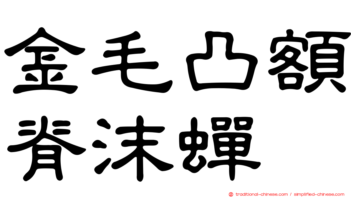 金毛凸額脊沫蟬