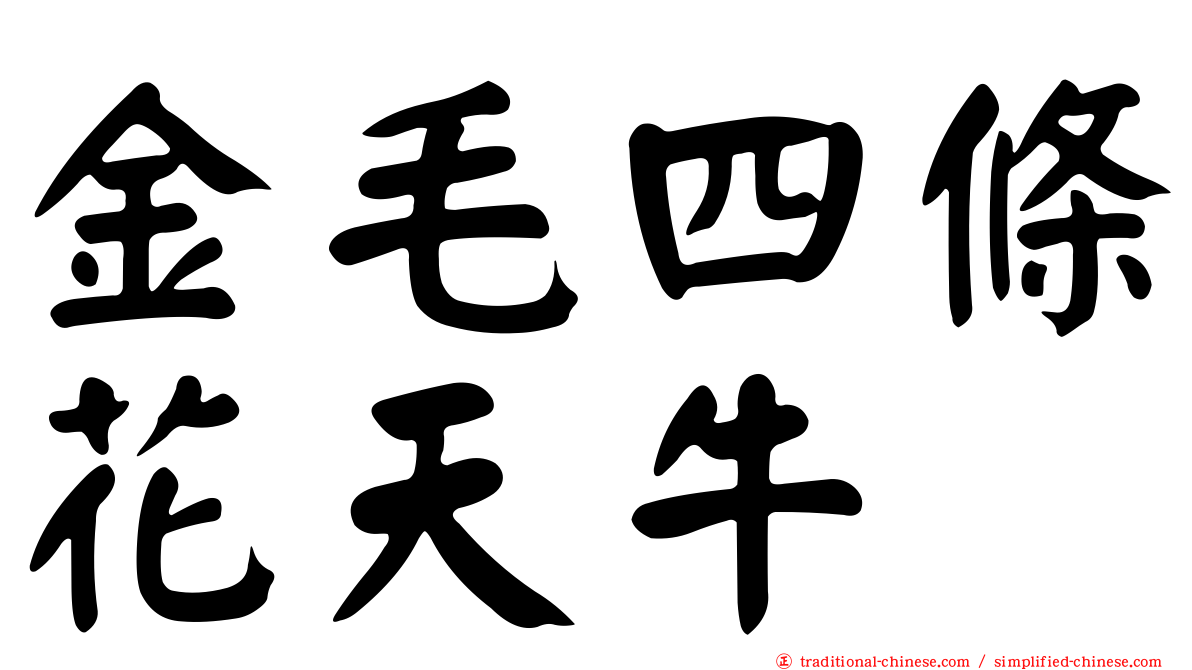 金毛四條花天牛