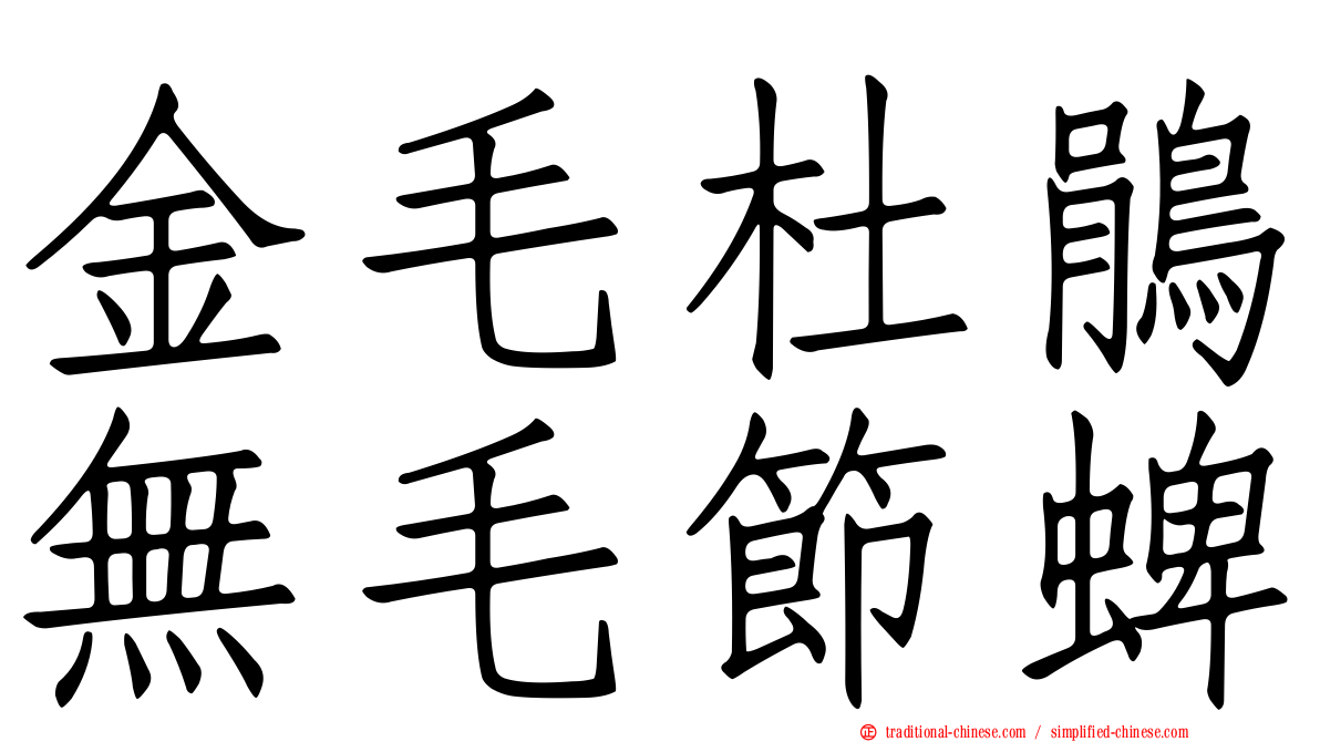 金毛杜鵑無毛節蜱