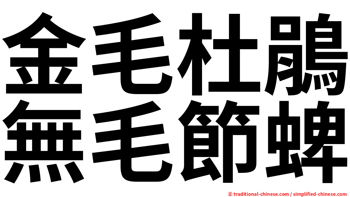 金毛杜鵑無毛節蜱