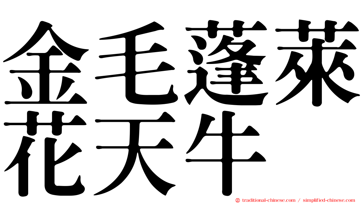 金毛蓬萊花天牛