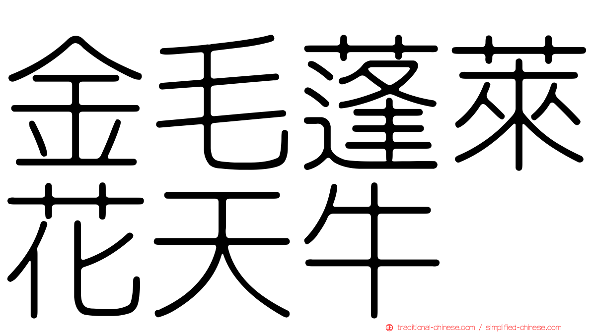 金毛蓬萊花天牛
