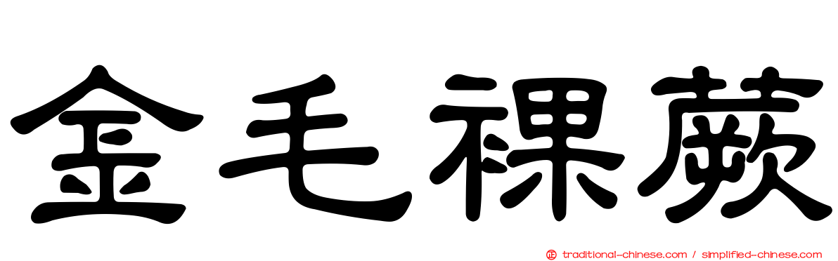 金毛裸蕨