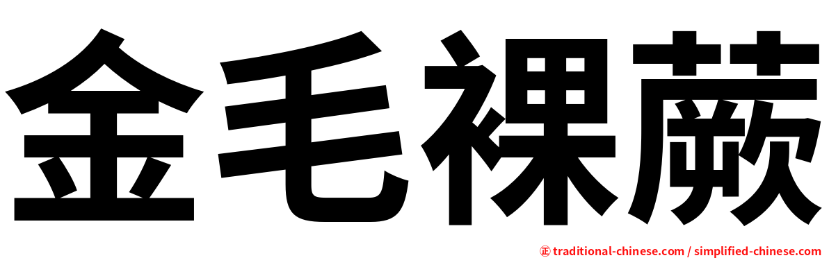 金毛裸蕨