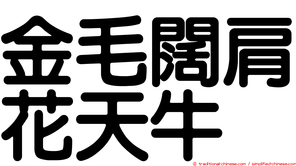 金毛闊肩花天牛