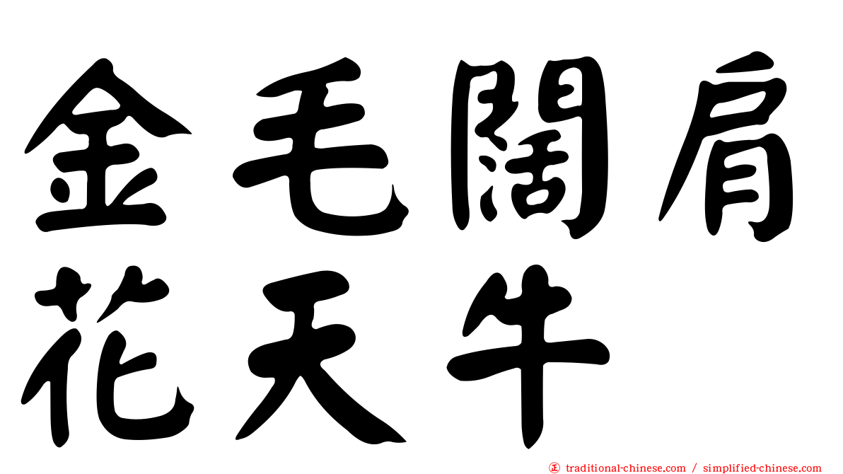 金毛闊肩花天牛