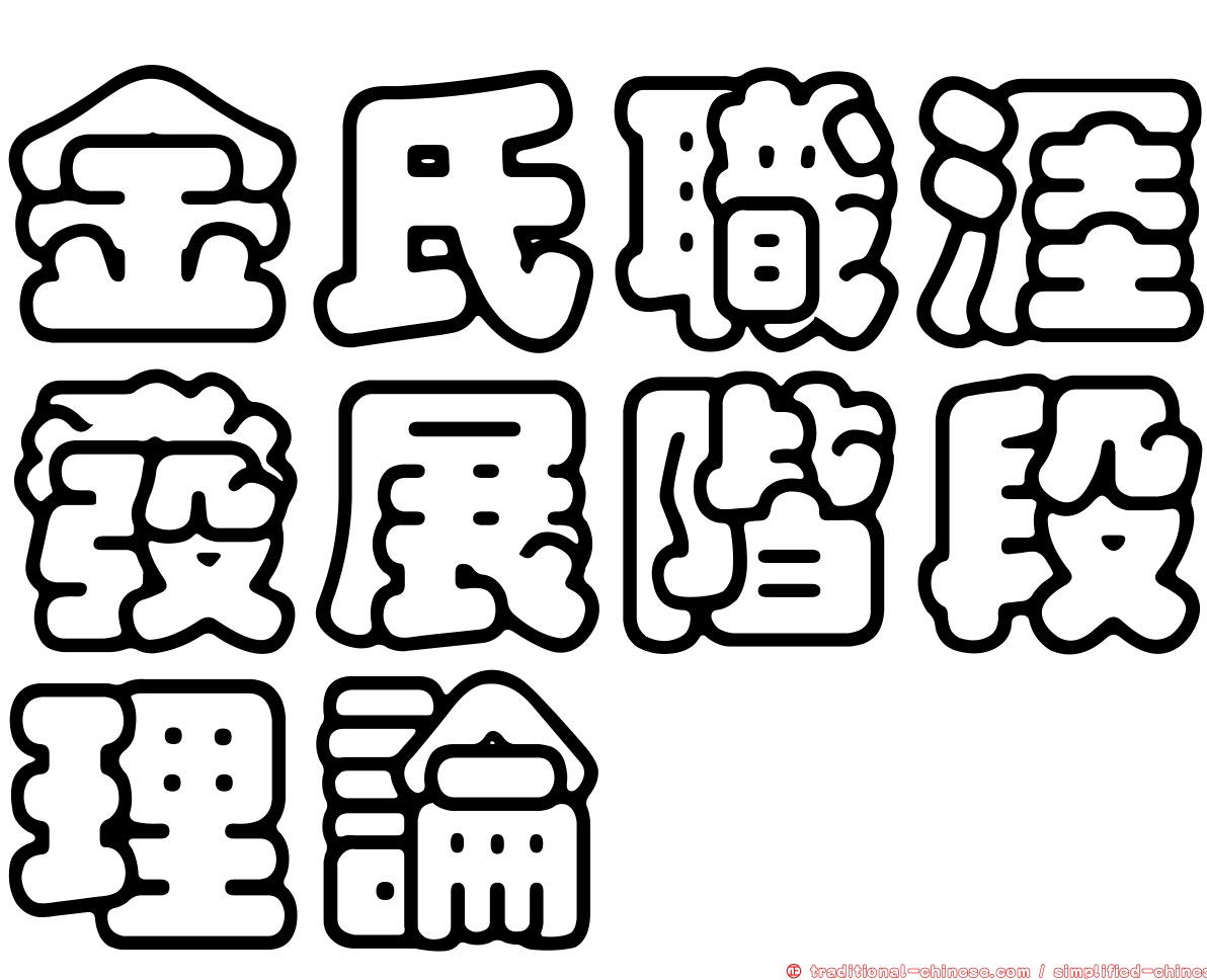 金氏職涯發展階段理論