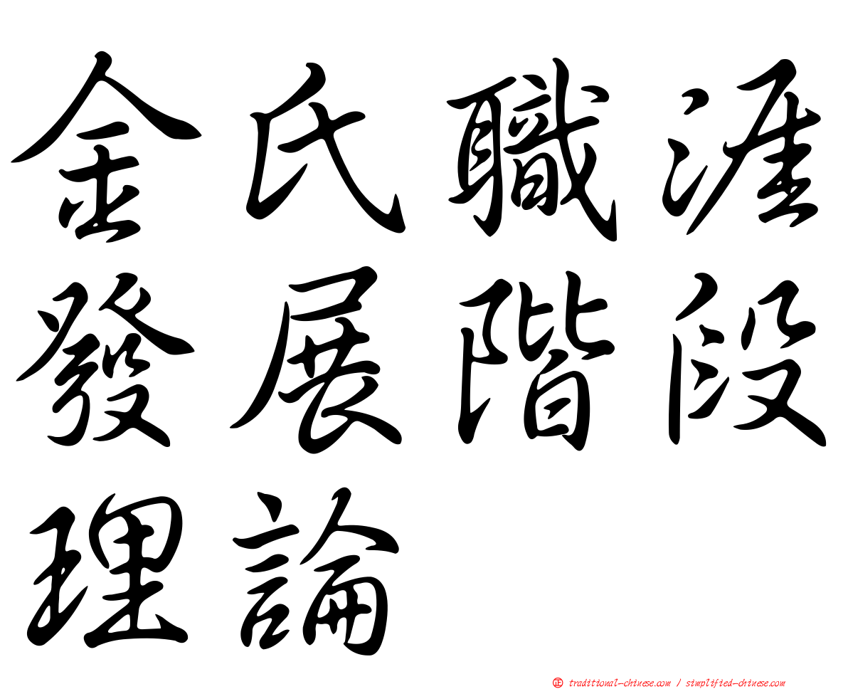 金氏職涯發展階段理論