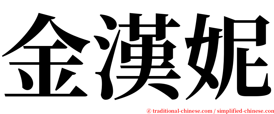 金漢妮 serif font