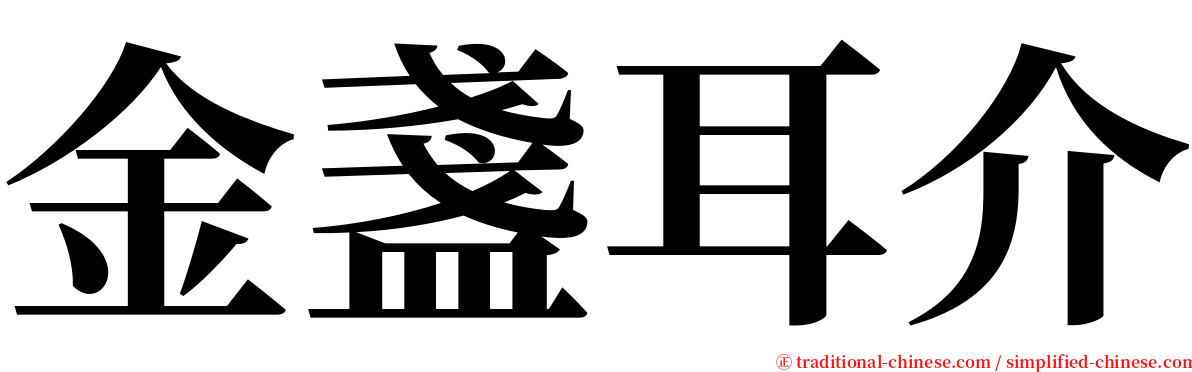 金盞耳介 serif font
