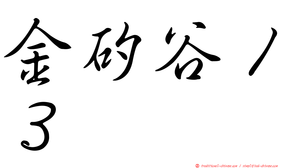 金矽谷１３