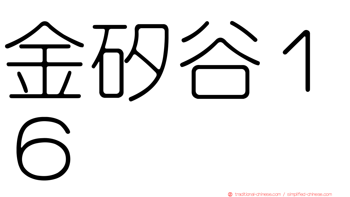 金矽谷１６