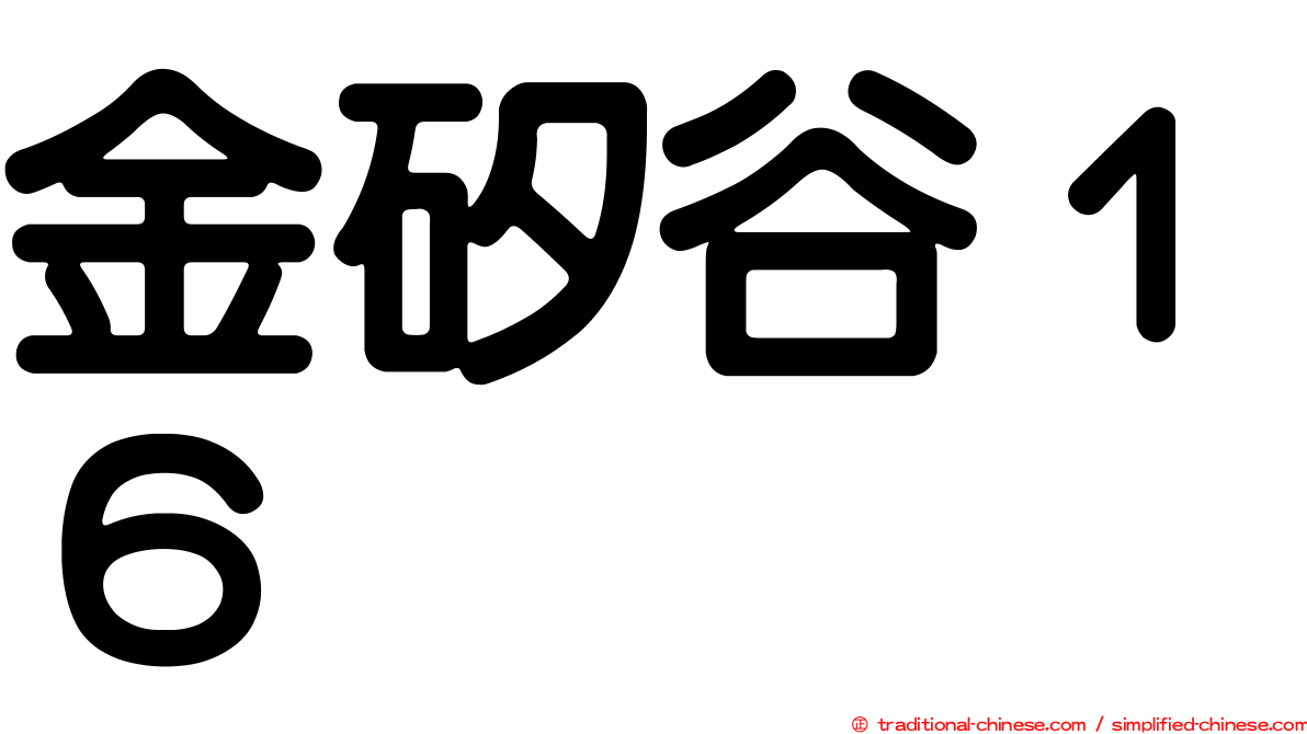 金矽谷１６