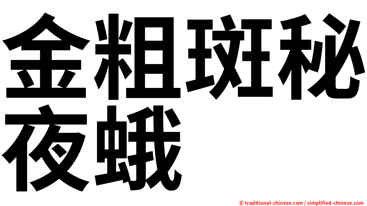 金粗斑秘夜蛾